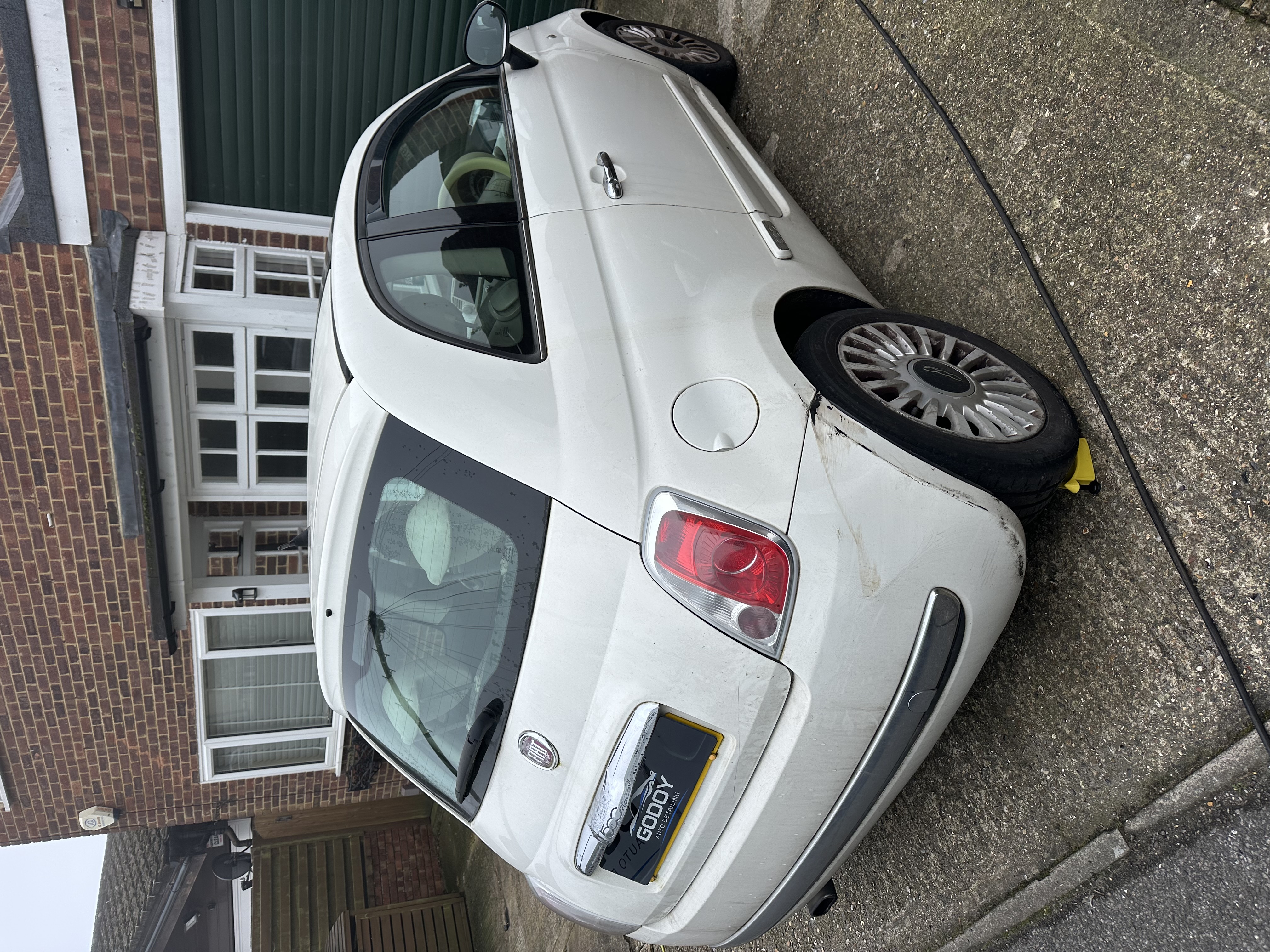 Fiat 500 exterior before full deep clean
