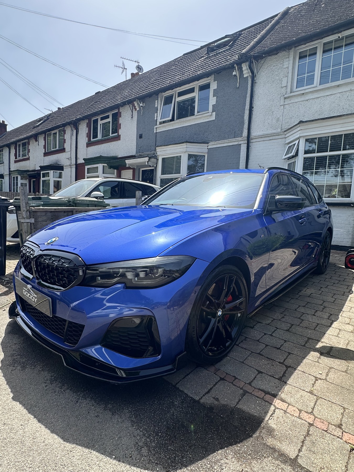 Blue BMW exterior finish after detailing