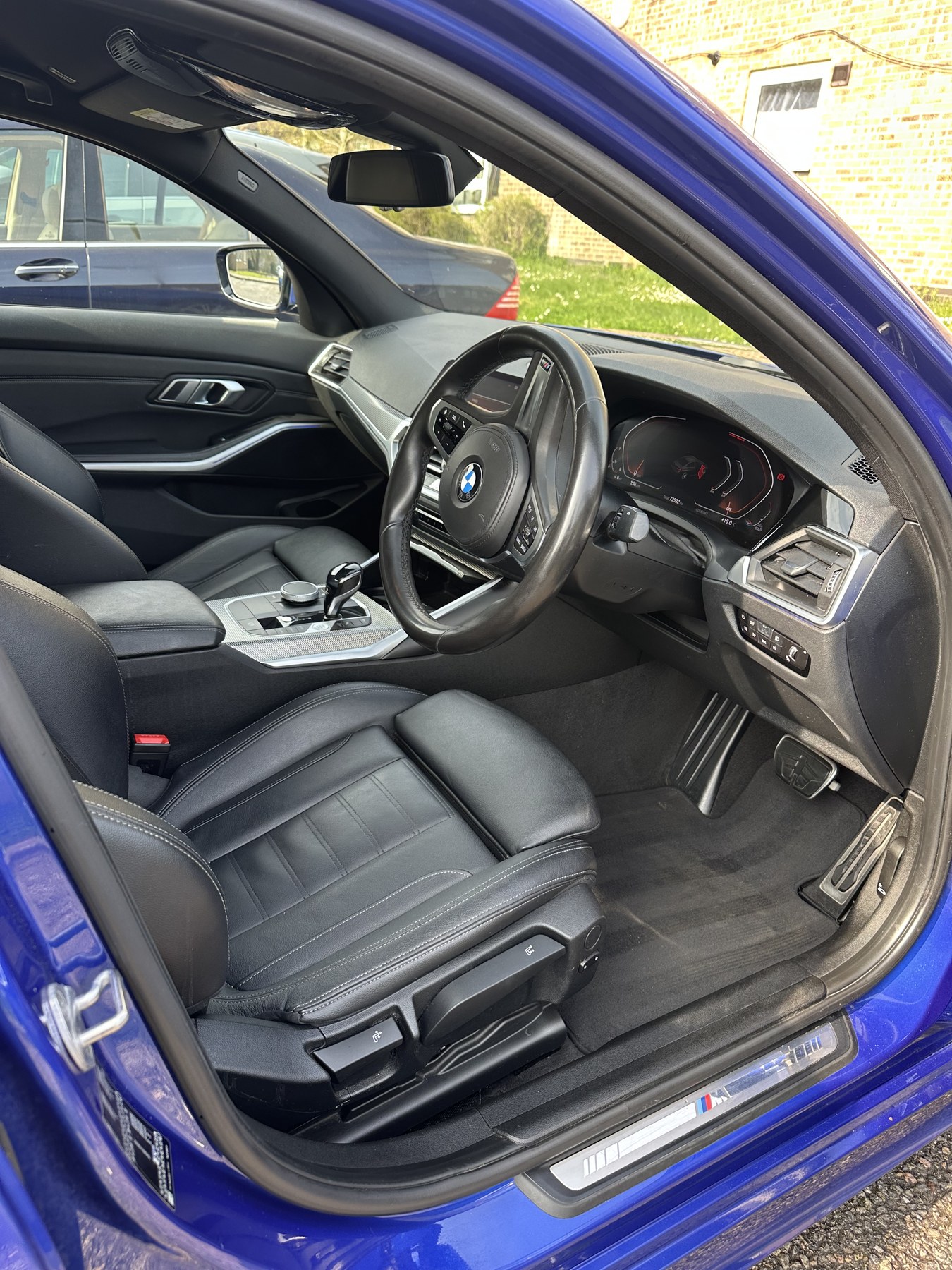 BMW Touring interior detail after cleaning