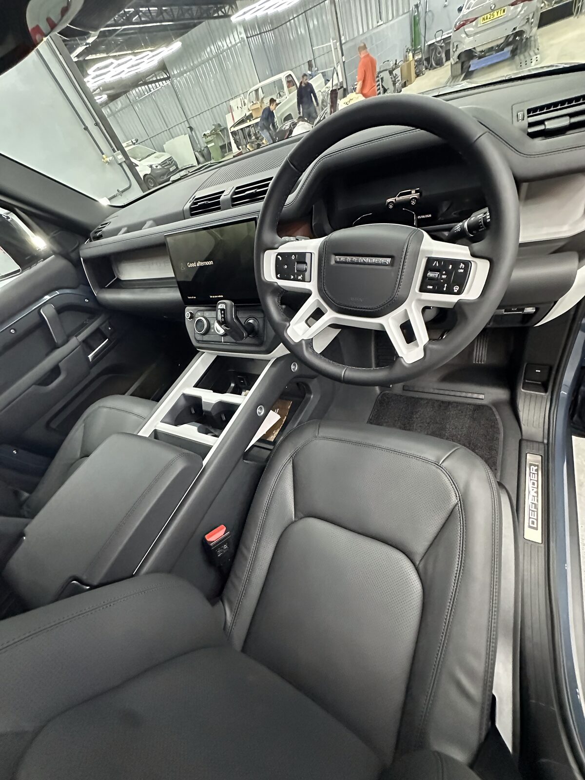 Land Rover Defender interior after detailing